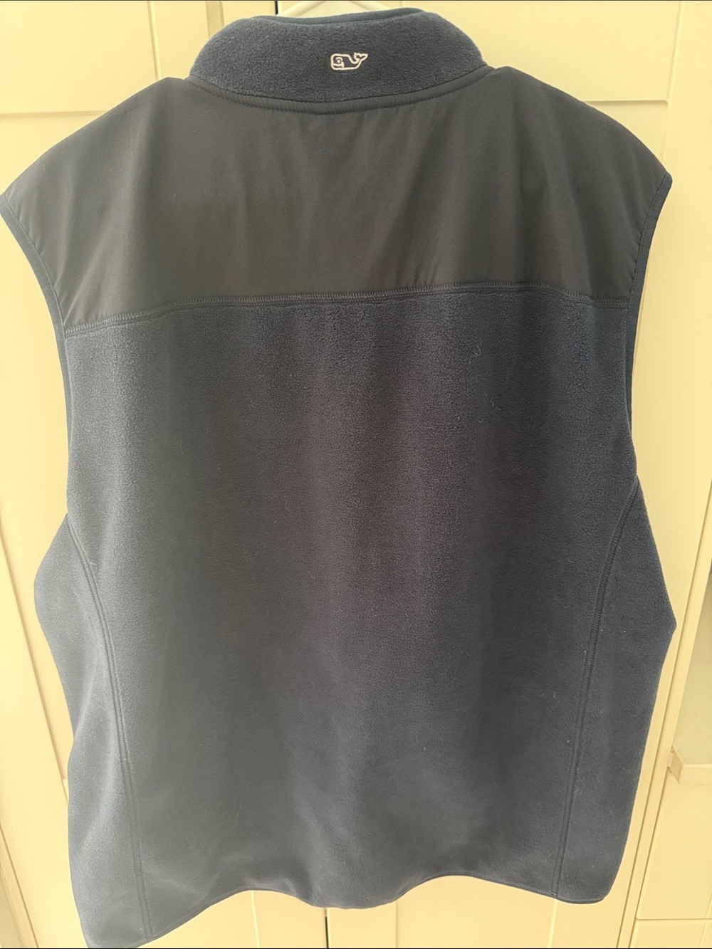 Vineyard Vines Navy Fleece Zip Vest with Red Trim - Picture 4 of 5